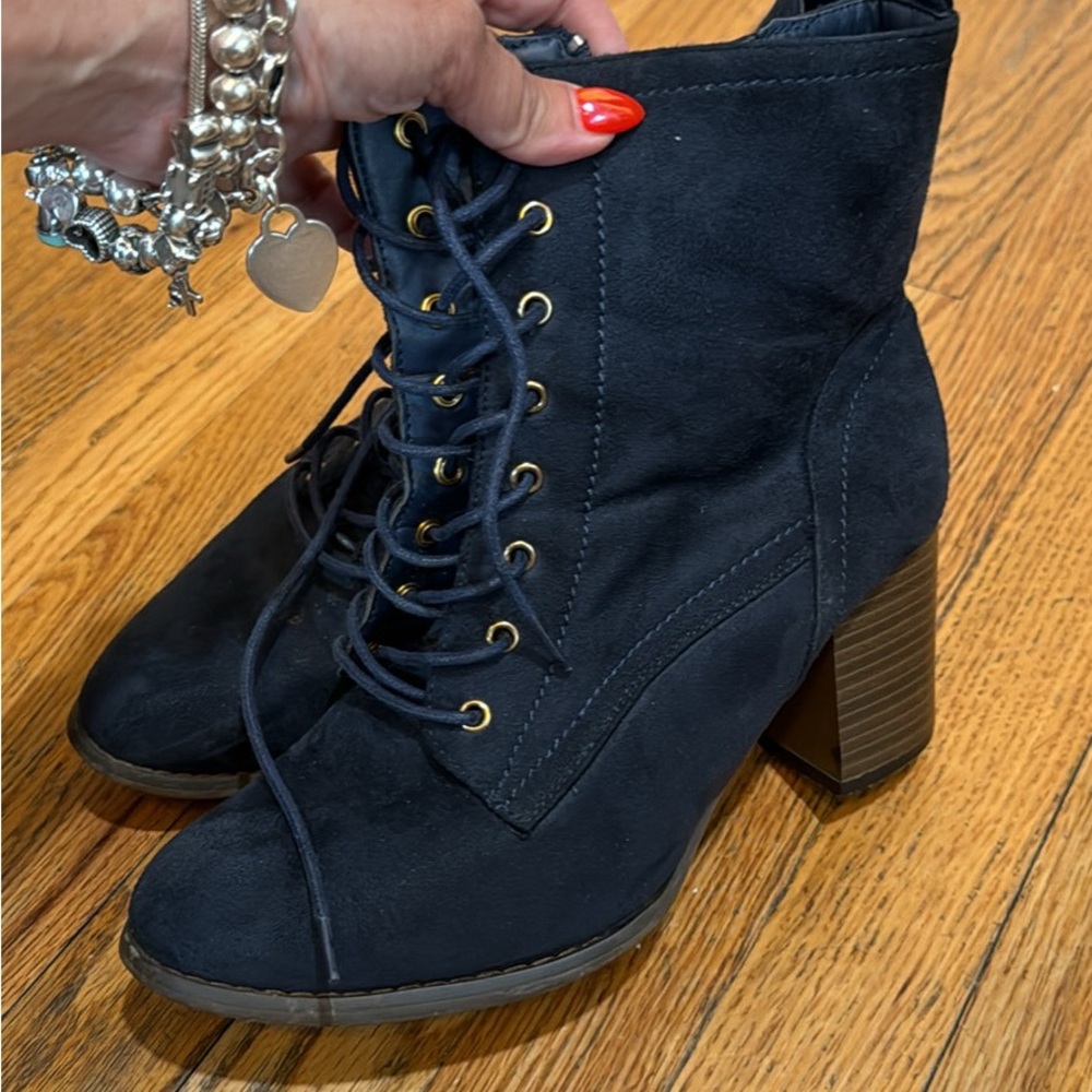 Women’s blue booties